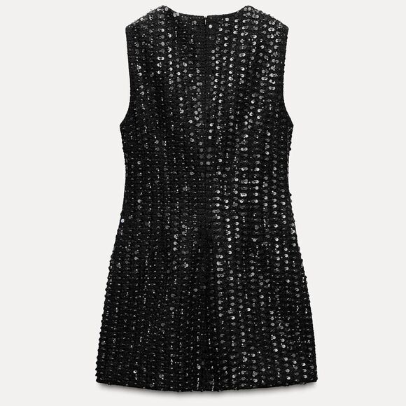 Zara tweed sequin mini dress - Picture 5 of 7